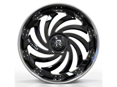 RL-108 Big Floater Black Machined Chrome SSL 6-Lug Wheel; 28x9.5; 25mm Offset (24-26 Ranger)