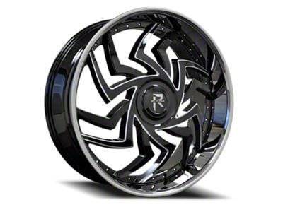 Revenge Luxury Wheels RL-107 Big Floater Black Machined Chrome SSL 6-Lug Wheel; 26x9.5; 25mm Offset (99-06 Silverado 1500)