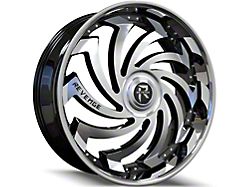 Revenge Luxury Wheels RL-108 Big Floater Black Machined Chrome SSL 6-Lug Wheel; 26x9.5; 25mm Offset (19-23 Sierra 1500)