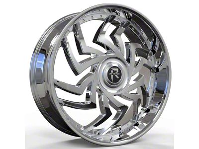 Revenge Luxury Wheels RL-107 Big Floater Chrome 6-Lug Wheel; 24x9; 25mm Offset (07-13 Silverado 1500)