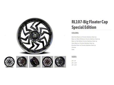 RL-107 Big Floater Chrome 6-Lug Wheel; 28x9.5; 25mm Offset (07-14 Tahoe)