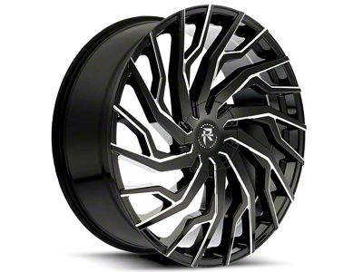 Revenge Luxury Wheels RL-101 Black Milled Windows 6-Lug Wheel; 26x10; 25mm Offset (14-18 Sierra 1500)