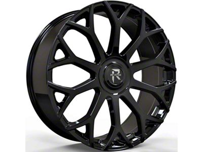 Revenge Luxury Wheels RL-105 Big Floater Gloss Black 6-Lug Wheel; 26x9.5; 25mm Offset (14-18 Sierra 1500)