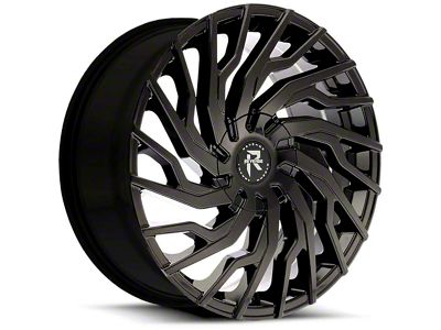 Revenge Luxury Wheels RL-101 Gloss Black 6-Lug Wheel; 24x9; 25mm Offset (2024 Ranger)