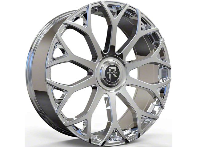 Revenge Luxury Wheels RL-105 Big Floater Chrome 6-Lug Wheel; 26x9.5; 25mm Offset (99-06 Silverado 1500)