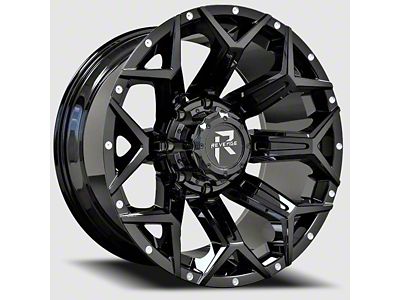 RV-202 Gloss Black with Dots 8-Lug Wheel; 20x9; 0mm Offset (01-06 Sierra 2500 HD)