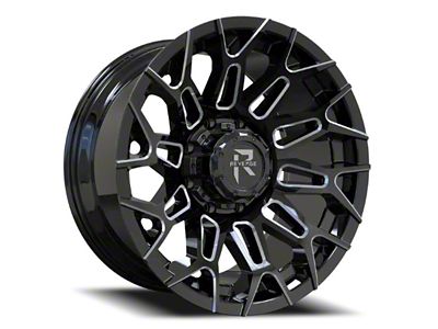 RV-203 Black and Milled 8-Lug Wheel; 20x10; -19mm Offset (01-06 Sierra 2500 HD)