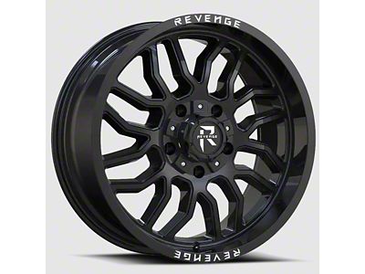 RV-205 Gloss Black 8-Lug Wheel; 20x12; -44mm Offset (01-06 Sierra 2500 HD)