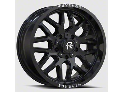 RV-206 Gloss Black 8-Lug Wheel; 22x12; -44mm Offset (01-06 Sierra 2500 HD)