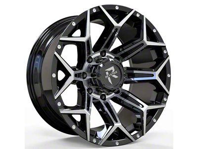 Revenge Off-Road Wheels RV-202 Black Machine 8-Lug Wheel; 20x9; 0mm Offset (03-09 RAM 3500 SRW)