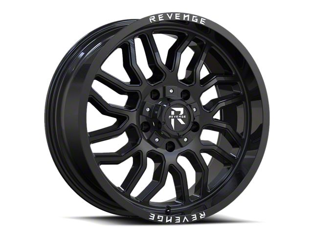 Revenge Off-Road Wheels RV-205 Gloss Black 8-Lug Wheel; 20x9; 12mm Offset (11-14 Silverado 2500 HD)