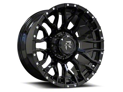 RV-201 Gloss Black with Dots 8-Lug Wheel; 20x9; 0mm Offset (08-10 F-250 Super Duty)