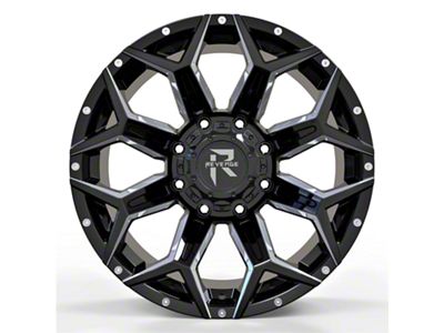 RV-202 Black and Milled 8-Lug Wheel; 20x9; 0mm Offset (08-10 F-250 Super Duty)