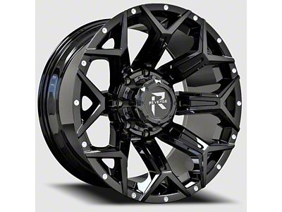 RV-202 Gloss Black with Dots 8-Lug Wheel; 20x9; 0mm Offset (08-10 F-250 Super Duty)