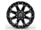 RV-202 Black and Milled 8-Lug Wheel; 20x9; 0mm Offset (08-10 F-350 Super Duty SRW)
