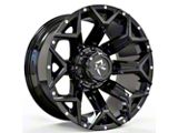 RV-202 Gloss Black with Dots 8-Lug Wheel; 20x10; -19mm Offset (10-18 RAM 3500 SRW)