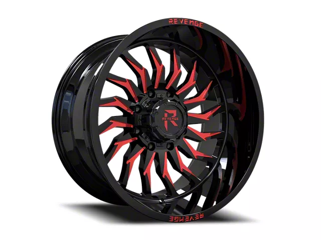 Fe350 Rv F-350 Super Duty RV-204 Black and Red Milled 8-Lug Wheel; 20x9; 0mm ...