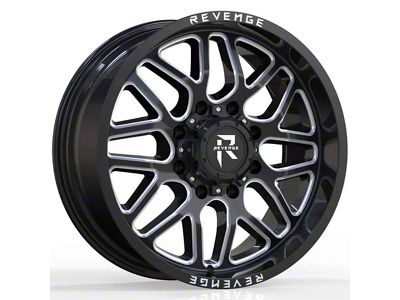 Revenge Off-Road Wheels RV-206 Black and Milled 8-Lug Wheel; 20x9; 0mm Offset (11-16 F-350 Super Duty SRW)