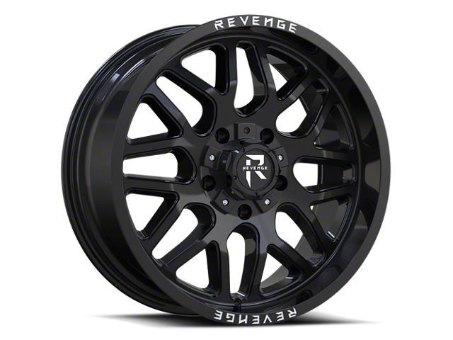Revenge Off-Road Wheels RV-206 Gloss Black 8-Lug Wheel; 20x9; 0mm Offset (11-16 F-350 Super Duty SRW)