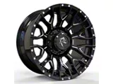 Revenge Off-Road Wheels RV-201 Black and Milled 6-Lug Wheel; 20x9; 0mm Offset (14-18 Silverado 1500)