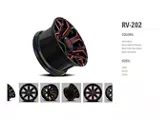 RV-202 Satin Black with Dots 6-Lug Wheel; 20x10; -19mm Offset (14-18 Silverado 1500)