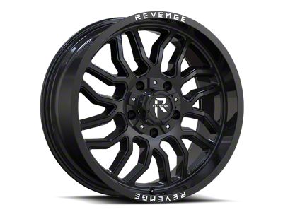 Revenge Off-Road Wheels RV-205 Gloss Black 8-Lug Wheel; 20x9; 12mm Offset (15-19 Sierra 3500 HD SRW)