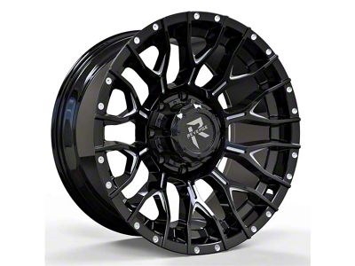 Revenge Off-Road Wheels RV-201 Black and Milled 6-Lug Wheel; 20x9; 0mm Offset (15-20 F-150)