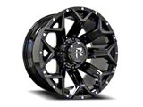 RV-202 Gloss Black with Dots 8-Lug Wheel; 20x9; 0mm Offset (15-19 Silverado 2500 HD)