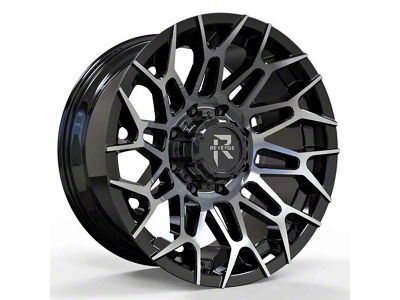 Revenge Off-Road Wheels RV-203 Black Machine 8-Lug Wheel; 20x10; -19mm Offset (17-22 F-350 Super Duty SRW)