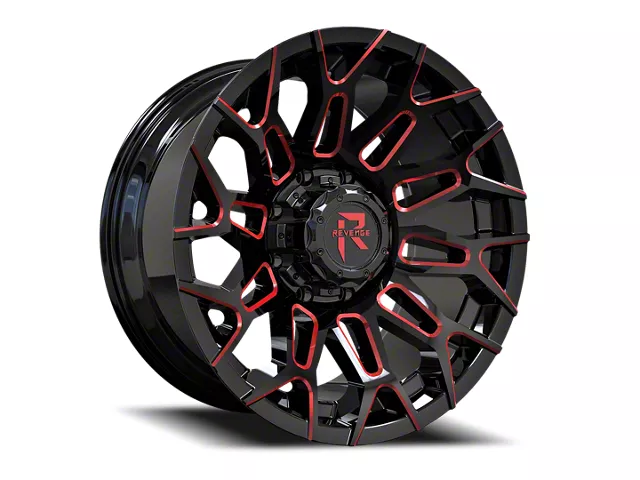 Fe350 Rv F-350 Super Duty RV-203 Black and Red Milled 8-Lug Wheel; 20x10; -19mm ...
