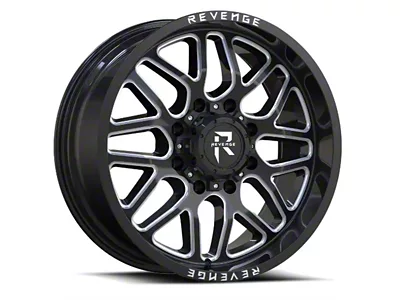 RV-206 Black and Milled 8-Lug Wheel; 20x9; 0mm Offset (99-07 F-250 Super Duty)