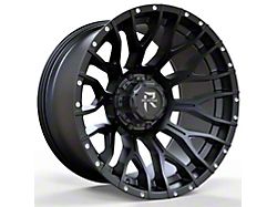 Revenge Off-Road Wheels RV-201 Satin Black with Dots 5-Lug Wheel; 22x12; -44mm Offset (05-11 Dakota)