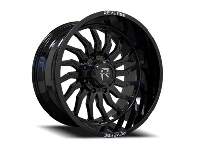 Revenge Off-Road Wheels RV-204 Gloss Black 8-Lug Wheel; 20x9; 0mm Offset (23-25 F-250 Super Duty)