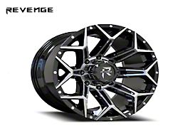 Revenge Off-Road Wheels RV-202 Black and Milled 8-Lug Wheel; 20x9; 0mm Offset (23-25 F-350 Super Duty SRW)