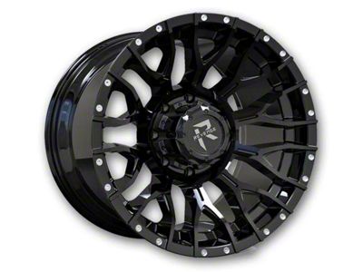 Revenge Off-Road Wheels RV-201 Gloss Black with Dots 5-Lug Wheel; 20x10; -19mm Offset (09-18 RAM 1500)