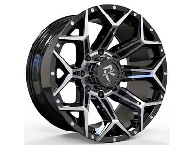 Revenge Off-Road Wheels RV-202 Black Machine 8-Lug Wheel; 20x10; -19mm Offset (19-24 RAM 2500)