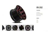 Revenge Off-Road Wheels RV-202 Satin Black with Dots 6-Lug Wheel; 20x10; -19mm Offset (19-25 Sierra 1500)