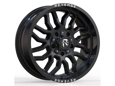 Revenge Off-Road Wheels RV-205 Gloss Black 8-Lug Wheel; 22x12; -44mm Offset (20-24 Sierra 2500 HD)