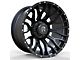 Revenge Off-Road Wheels RV-201 Satin Black with Dots 8-Lug Wheel; 22x12; -44mm Offset (07-10 Sierra 3500 HD SRW)