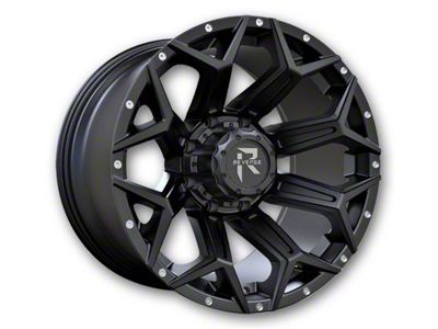 Revenge Off-Road Wheels RV-202 Satin Black with Dots 8-Lug Wheel; 20x10; -19mm Offset (20-24 Sierra 3500 HD SRW)