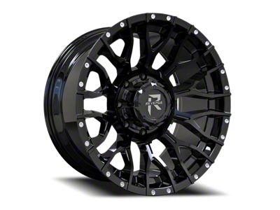 Revenge Off-Road Wheels RV-201 Gloss Black with Dots 8-Lug Wheel; 20x9; 0mm Offset (20-24 Silverado 2500 HD)