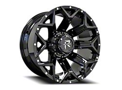 Revenge Off-Road Wheels RV-202 Gloss Black with Dots 8-Lug Wheel; 20x9; 0mm Offset (20-25 Silverado 3500 HD SRW)