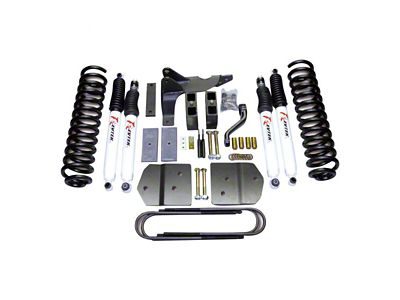 Revtek 6-Inch Front / 4-Inch Rear Coil Spring Suspension Lift Kit with Radius Arm Relocation Brackets (17-19 4WD F-350 Super Duty)