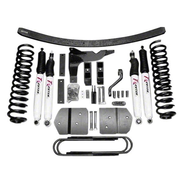 Revtek F350 Super Duty 6Inch Front / 4Inch Rear Coil Spring Suspension Lift Kit with Drop