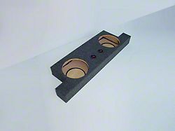 Dual 10-Inch Under Seat Up Fire Subwoofer Box; Carpeted (04-12 Colorado Crew Cab)