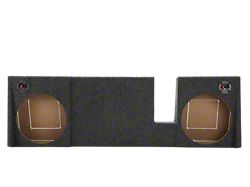 Dual 10-Inch Down Firing Subwoofer Box; Carpeted (04-08 F-150 SuperCab, SuperCrew)