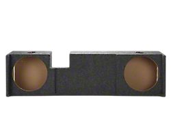 Dual 12-Inch Down Firing Subwoofer Box; Carpeted (00-03 F-150 SuperCab)