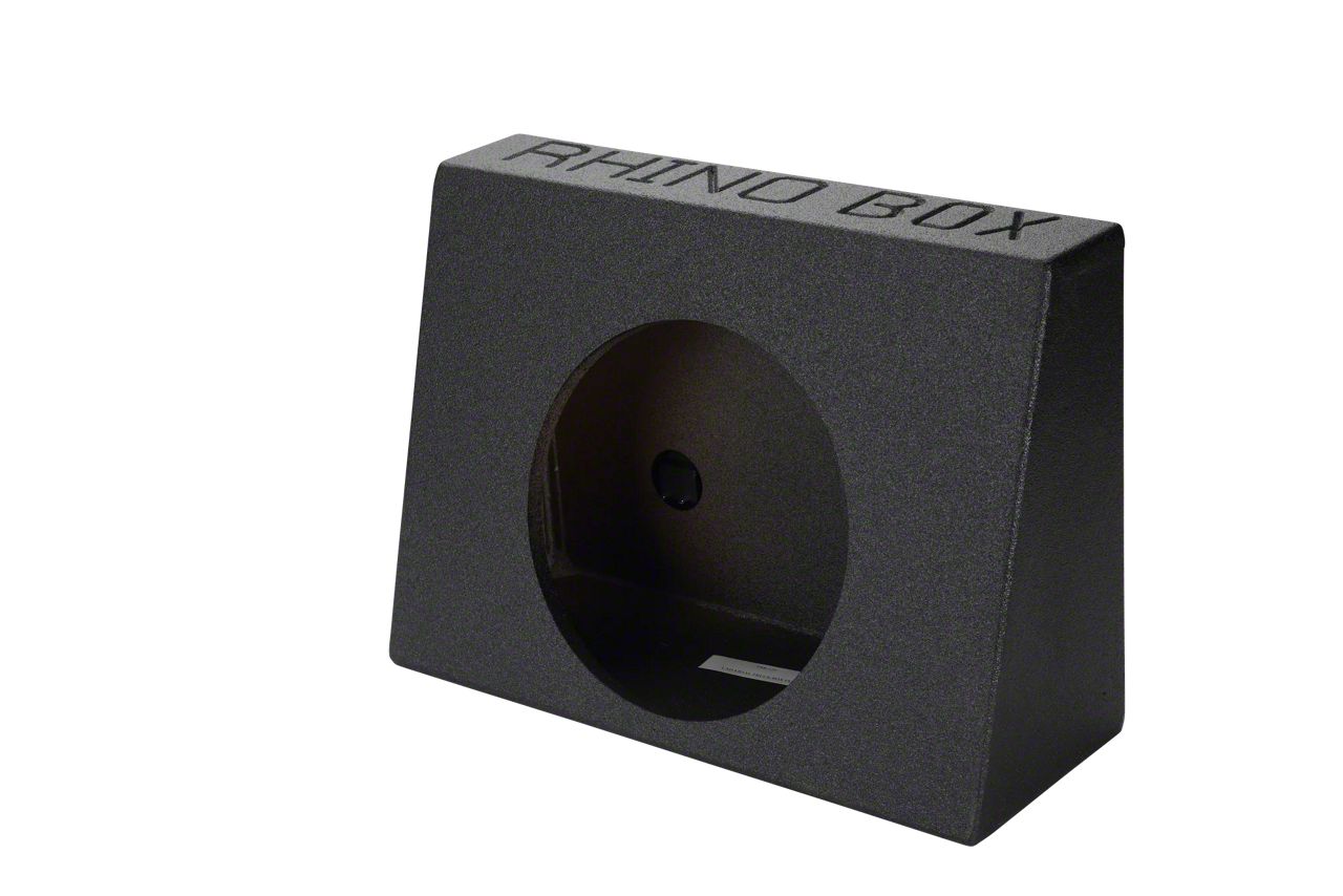 F-150 Single 12-Inch Behind Seat Subwoofer Box; Poly Coated