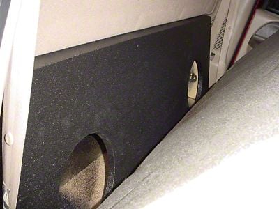 Rhino Box Dual 12-Inch Behind Seat Subwoofer Box; Carpeted (04-07 F-350 Super Duty SuperCab)
