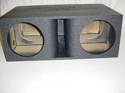 Dual 15-Inch Super Bass Horn Ported Subwoofer Box; Poly Coated (Universal; Some Adaptation May Be Required)